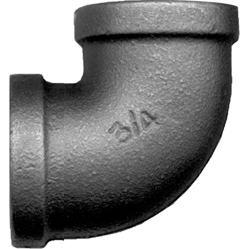 90° Female Pipe Elbow, FPT, Black Iron, 1-1/2" R.M.G. Prévention
