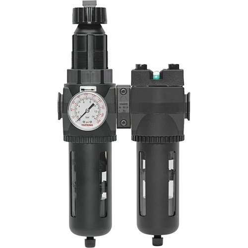 Manual Drain Filter, Regulator & Coalescing Filter with Standard Bowl Modulair 400, 1/4" NPT, 150 PSI, 9.1 fl. oz. Capacity R.M.G. Prévention