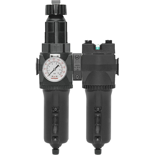 Manual Drain Filter, Regulator & Coalescing Filter with Metal Bowl Modulair 400, 1/4" NPT, 200 psi, 9.1 fl. oz. Capacity R.M.G. Prévention