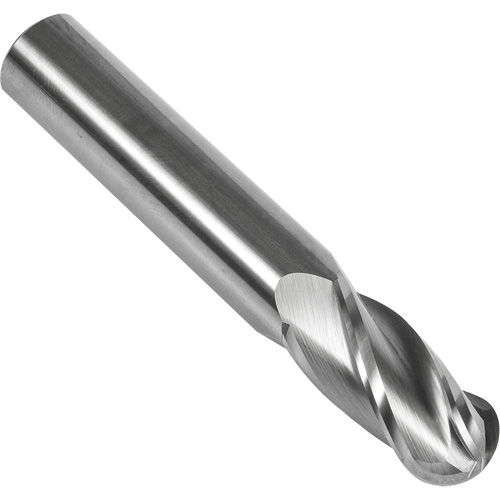 S238 30° Ball Nose End Mill, 1/16" Dia., 1-1/2" L, 4 Flutes, 1/8" Shank, Carbide R.M.G. Prévention