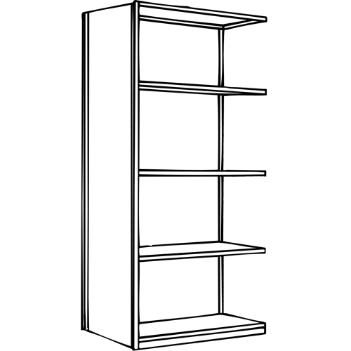 Interlok Shelving Unit, Steel, Boltless, 800 lbs. Capacity, 36" W x 100" H x 24" D R.M.G. Prévention