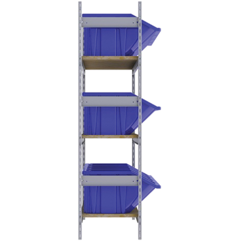 &eacute;tag&egrave;res larges avec bacs g&eacute;ants en plastique, Acier, Sans boulons, Capacit&eacute; 800 lb, 66" la x 60" h x 18" p R.M.G. Prévention