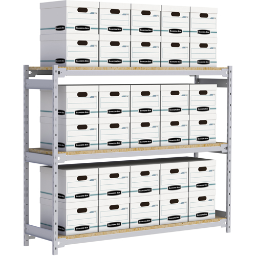 &eacute;tag&egrave;re-classeur de grande largeur, Acier, 3 Tablettes, 72" la x 18" p x 60" h R.M.G. Prévention