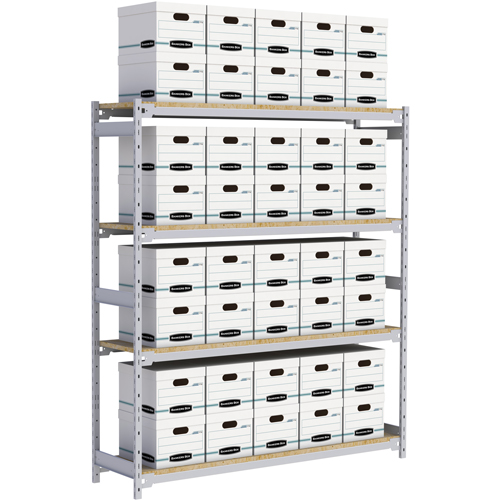 &eacute;tag&egrave;re-classeur de grande largeur, Acier, 4 Tablettes, 72" la x 18" p x 84" h R.M.G. Prévention