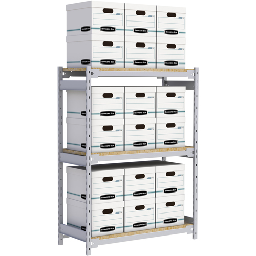 &eacute;tag&egrave;re-classeur de grande largeur, Acier, 3 Tablettes, 42" la x 18" p x 60" h R.M.G. Prévention