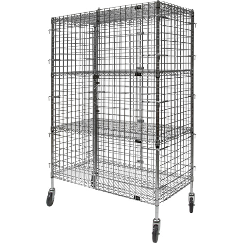 Security Cart, Chrome Plated, 48" x 69" x 24", 500 lbs. Capacity R.M.G. Prévention