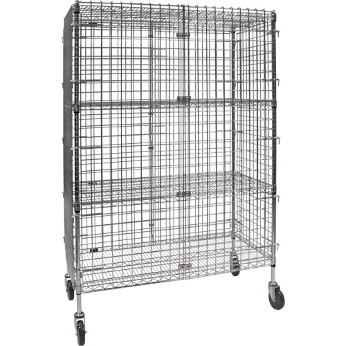 Security Cart, Chrome Plated, 48" x 69" x 24", 500 lbs. Capacity R.M.G. Prévention