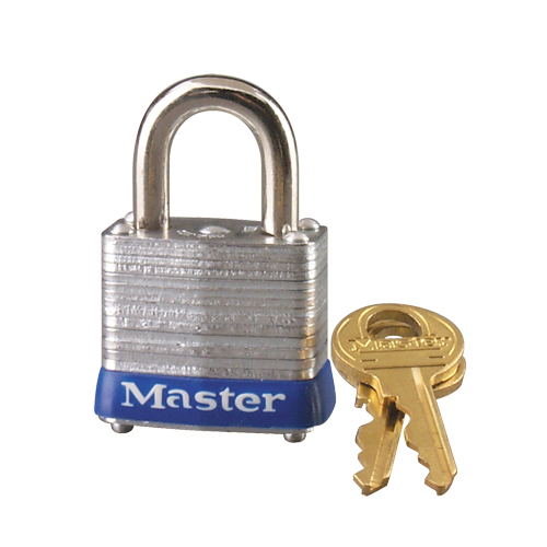 Pin Tumbler Padlock, Keyed Alike, Laminated Steel, 1-9/16" Width R.M.G. Prévention