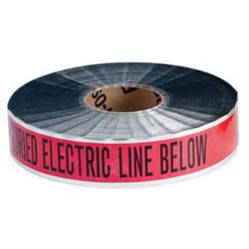 "Electric Line" Identoline&reg; Underground Warning Tape, 2" W x 1000' L, Black on Red R.M.G. Prévention
