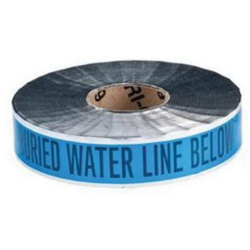 "Water Line" Identoline&reg; Underground Warning Tape, 2" W x 1000' L, Black on Blue R.M.G. Prévention