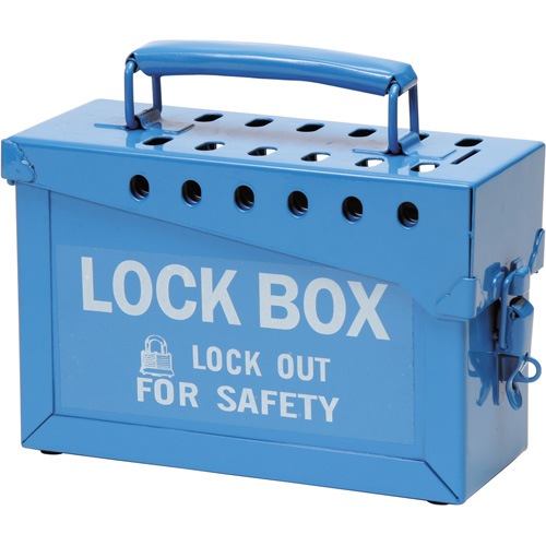 Portable Metal Lock Box, Blue R.M.G. Prévention