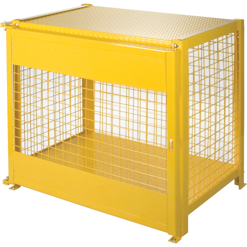 Gas Cylinder Cabinets, 6 Cylinder Capacity, 44" W x 30" D x 37" H, Yellow R.M.G. Prévention