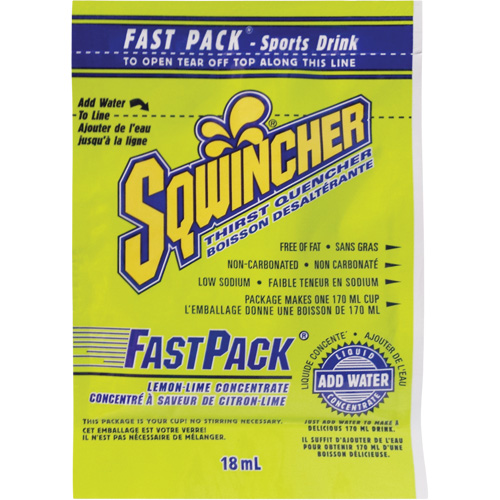 Sqwincher&reg; Boisson de r&eacute;hydratation Fast Pack, Emballage-portion, Citron-lime R.M.G. Prévention