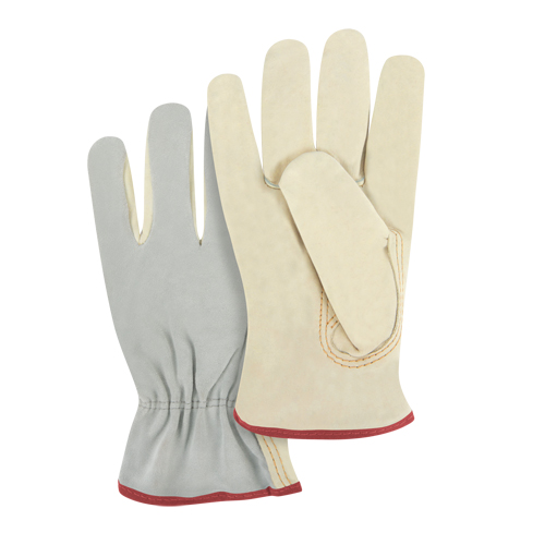 Gants de conducteur &agrave; dos fendu, Petit, Paume en Cuir fleur de vache R.M.G. Prévention