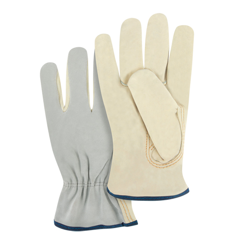 Gants de conducteur &agrave; dos fendu, T-Grand, Paume en Cuir fleur de vache R.M.G. Prévention