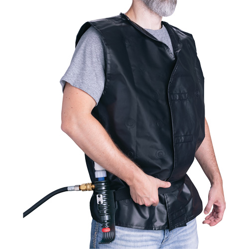Veste de refroidissement avec dispositif refroidissant en plastique, Grand, Noir R.M.G. Prévention