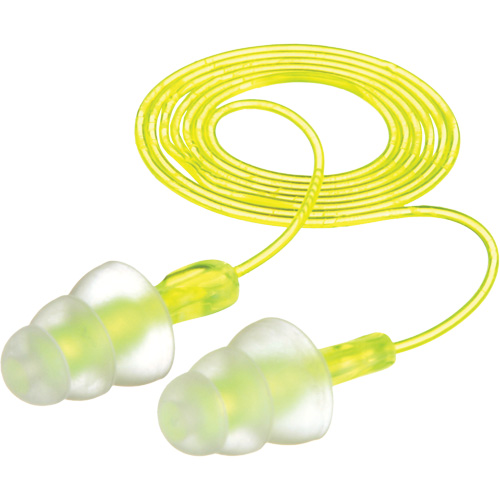 Bouchons d'oreilles r&eacute;utilisables &agrave; trois brides E-A-R, Avec cordon, Vrac - Sac en poly, 26 dB NRR, Taille unique R.M.G. Prévention