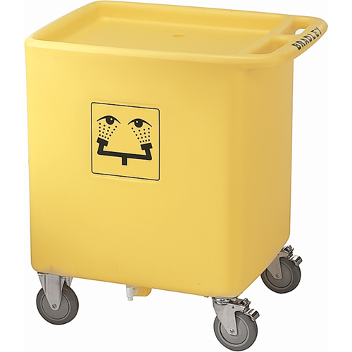 Chariot &agrave; d&eacute;chets pour douche douche oculaire On-Site R.M.G. Prévention