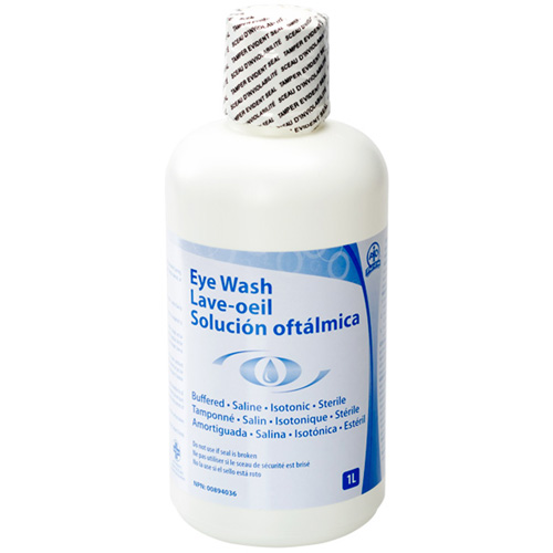 Accessoires pour poste de douche oculaire - Solution ophtalmique, 32 oz R.M.G. Prévention