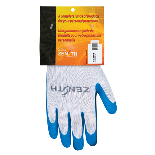 Gants enduits tricot&eacute; sans couture en caoutchouc naturel, 9, R&ecirc;vetement Latex de caoutchouc, Calibre 10, Enveloppe en Polyester/Coton R.M.G. Prévention