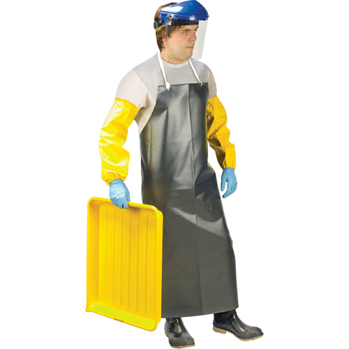 Heavy-Duty Apron, Nitrile/Polyester, 48" L x 35" W, Black R.M.G. Prévention