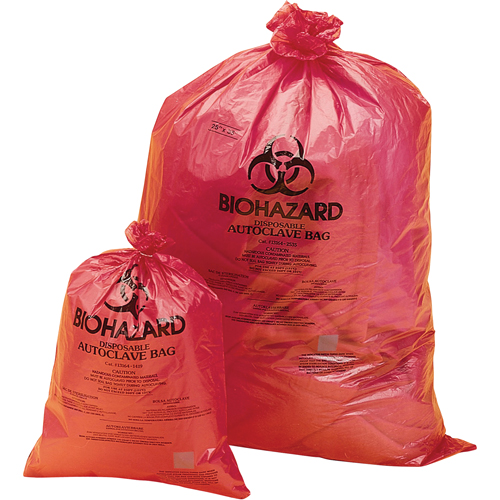 Hazardous Waste Disposal Bags, Bio-Hazard, 23" L x 19" W, 0.0317 mm, 34 L (9 Gal.) Capacity R.M.G. Prévention