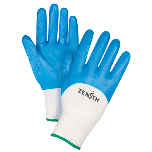 Seamless-Knit Medium-Weight Coated Gloves, 8/Medium, Nitrile Coating, 13 Gauge, Cotton Shell R.M.G. Prévention