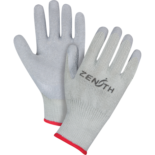Gants enduits &agrave; doublure confortable en caoutchouc naturel, 11/2T-Grand, R&ecirc;vetement Latex de caoutchouc, Calibre 10, Enveloppe en Polyester/Coton R.M.G. Prévention