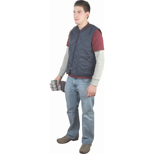 Vestes sans manches, manteaux et manteaux longs isol&eacute;s &agrave; usage l&eacute;ger pour glaci&egrave;res, Hommes, Petit, Bleu marin R.M.G. Prévention