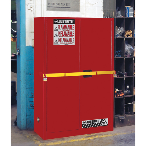 High Security Flammables Safety Cabinet with Steel Bar, 45 gal., 2 Shelves R.M.G. Prévention