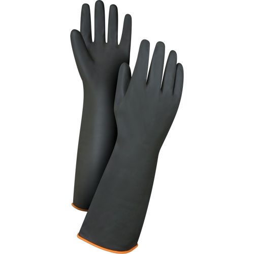 Gants de poids lourd pour la manipulation de produits chimiques, Taille Grand/9, 18" lo, Latex de caoutchouc, 30 mils R.M.G. Prévention