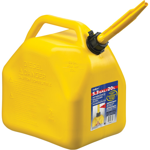 Jerry Cans, 5.3 US gal./20.06 L, Yellow, CSA Compliant/ULC R.M.G. Prévention