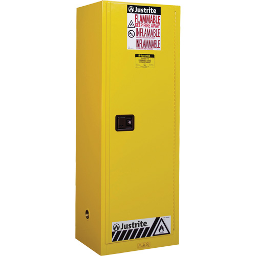 Armoire de s&eacute;curit&eacute; pour produits inflammables EX Slimline Sure-Grip , 22 gal., 1 Porte(s), 23,25" La x 65" h x 18" p R.M.G. Prévention