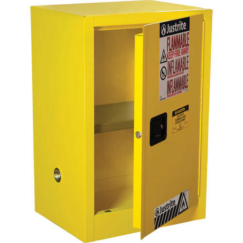 Sure-Grip&reg; EX Compac Flammable Safety Cabinet, 12 gal., 1 Door, 23.25" W x 35" H x 18" D R.M.G. Prévention