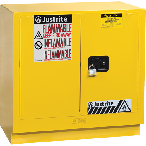 Armoire de s&eacute;curit&eacute; pour dessous de comptoir pour produits inflammables EX Sure-Grip, 22 gal., 2 Porte(s), 35" La x 35" h x 22" p R.M.G. Prévention