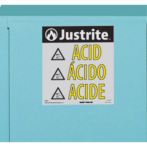 Armoires de s&eacute;curit&eacute; pour acides & produits corrosifs avec doublure ChemCor, 22 gal., 35" x 35" x 22" R.M.G. Prévention