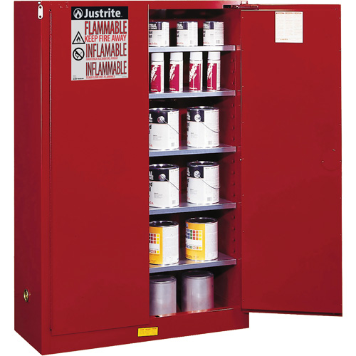 Sure-Grip&reg; EX Combustibles Safety Cabinet for Paint and Ink, 60 gal., 5 Shelves R.M.G. Prévention