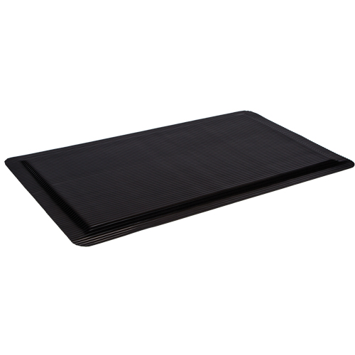 Tapis Ergo-Ease, Rainur&eacute;, 2' x 10' x 7/8", Noir, Caoutchouc/&eacute;ponge R.M.G. Prévention