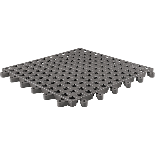 ErgoDeck&reg; General Purpose No. 564 Matting, PVC, 1-1/2' W x 1-1/2' L, 7/8" Thick, Charcoal R.M.G. Prévention