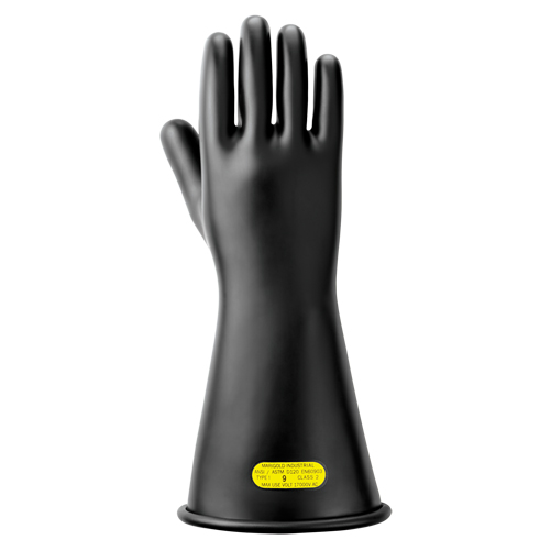 Gants isolants en caoutchouc naturel noir, ASTM classe 2, Taille 10, 14" lo R.M.G. Prévention