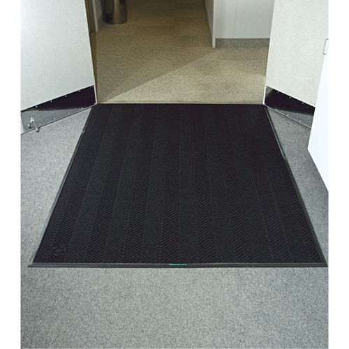 Waterhog&reg; Eco Elite Matting, Wiper/Scraper, 6' x 6' x 3/8", Black Smoke R.M.G. Prévention