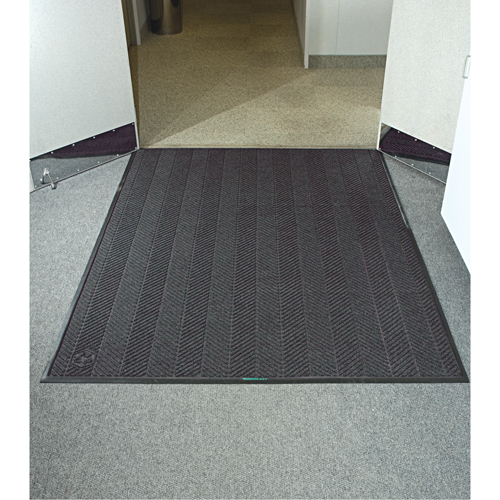 Waterhog&reg; Eco Elite Matting, Wiper/Scraper, 3' x 5' x 3/8", Grey Ash R.M.G. Prévention