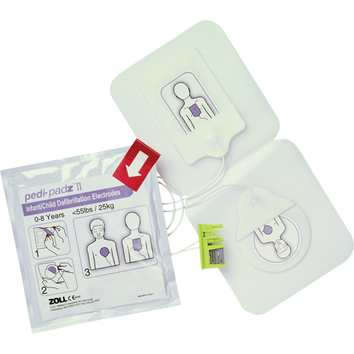 &eacute;lectrodes Pedi-Padz II, Zoll AED Plus Pour, Classe 4 R.M.G. Prévention