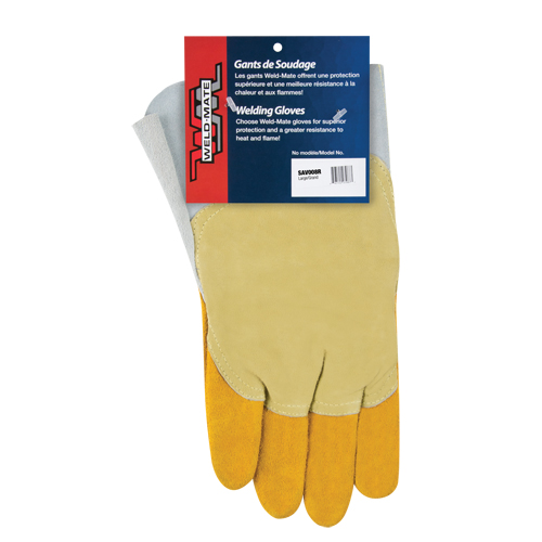 Gants de soudage pour pipelinier, Cuir de vache refendu, Taille Grand R.M.G. Prévention