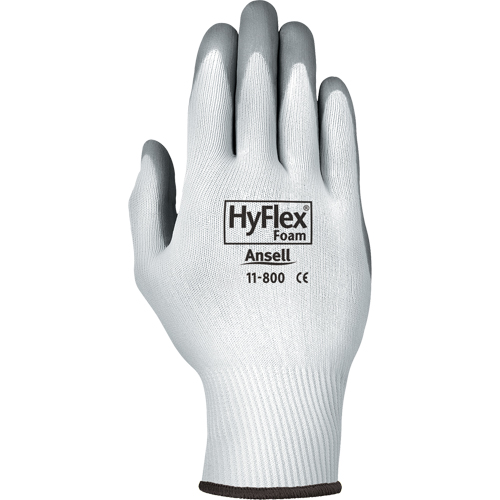 Gants Hyflex 11-800, 10/T-Grand, R&ecirc;vetement Mousse de nitrile, Calibre 15, Enveloppe en Nylon R.M.G. Prévention