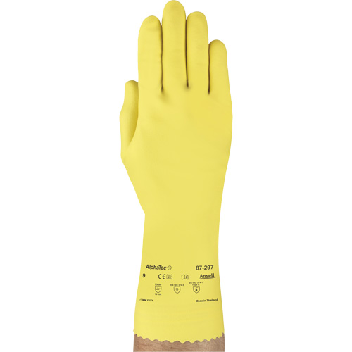Gants Versatouch 297, Taille Moyen/8, 12" lo, Latex de caoutchouc, Doublure en Ouat&eacute;e, 20 mils R.M.G. Prévention