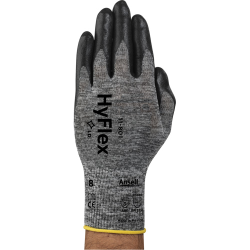 Gants Hyflex 11-801, 7/Petit, R&ecirc;vetement Mousse de nitrile, Calibre 15, Enveloppe en Nylon R.M.G. Prévention