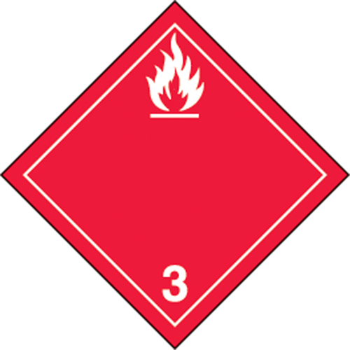 TDG Shipping Labels, Class 3, Flammable Liquids, Paper R.M.G. Prévention