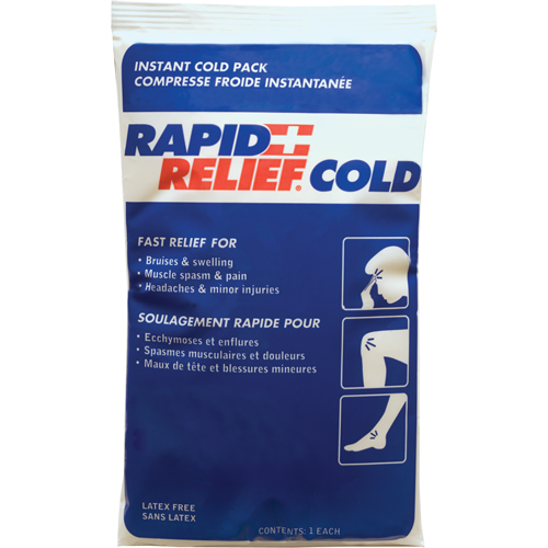 Compresse froide instantan&eacute;e Rapid Relief, Froid, Utilisation unique, 9" x 6" R.M.G. Prévention