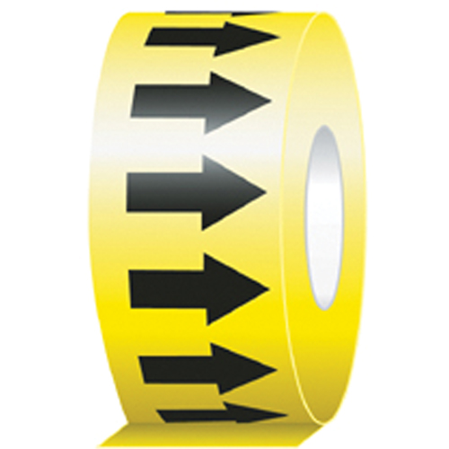 Directional Flow Arrow Tapes, 104', Black on Yellow R.M.G. Prévention